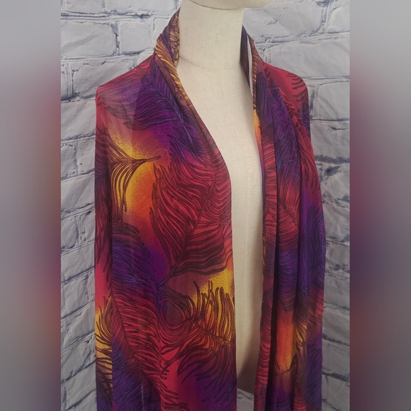 Mantero 1902 Wrap ScarfWrap Vintage 90s 1997 Made in Italy Floral Spa HQ 65"x52" - Picture 2 of 9